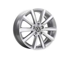 Volkswagen Merano Cerchio in Lega, Compatibile con Beetle Dune, Brillantsilber, 17 Pollici, 7,0J x 17, PCD 112/5, ET 45mm, Larghezza 490mm