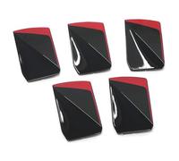 Volkswagen Original Inserti Design per Cerchi in Lega Golf 8, Plastica, Nero Lucido/Rosso Tornado, per Cerchi Leeds 7,5Jx18, 5H0071214E