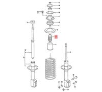 VOLKSWAGEN PORSCHE 924/944 TAMPONE IN GOMMA AMMORTIZZARE OEM 171412303C