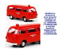 VOLKSWAGEN PULMINO FURGONE ANNI '60 POMPIERI VIGILI del FUOCO 112 SCALA-N LC5013
