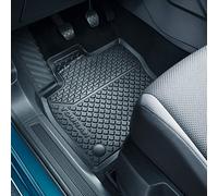 Volkswagen - Set da 4 tappetini in gomma (anteriori e posteriori) all-weather originali VW per Touran II a partire dal 2015, colore: nero