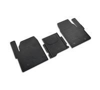 Volkswagen Tappetini in Gomma Originali, Compatibile con T7 Transporter e Caravelle dal 2025, Set di 3 Pezzi, Nero, Prima Fila, Sistema di Fissaggio a Pressione