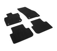 Volkswagen Tappetini in Tessuto Plus, Velours 450g/m², Compatibile con VW Tiguan 3 (CT1) dal 2024, Set di 4 Pezzi, Satinschwarz, Anteriore e Posteriore, Montaggio Perfetto