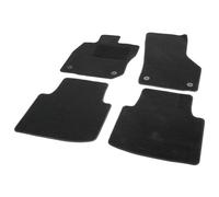 Volkswagen Tappetini in Tessuto, Qualità Plus, Compatibile con Passat B9 Variant 2024, Set da 4 Pezzi, Satinschwarz, Velours 450g/m², Anteriore e Posteriore, Montaggio Perfetto