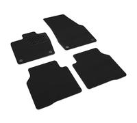 Volkswagen Tappetini in Velours, Set di 4 Pezzi, Compatibile con VW ID.7 e ID.7 Tourer dal 2023, Qualità Plus 450g/m², Nero Satinato, Fissaggio a Bottone
