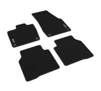 Volkswagen Tappetini Premium in Velours, Compatibile con ID.7 dal 2023, Set di 4 Pezzi, Nero, TFG-Velours 700g/m², Anteriore e Posteriore, Sistema a Pressione