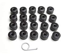 Volkswagen - Tappi per valvole per pneumatici SW17 (20 unità, 1 attrezzo di estrazione), colore nero