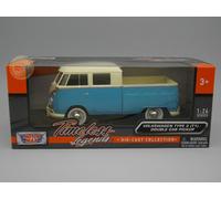 VW T1 Bus Doka Cassone Rosso Modellino Auto 1:24 MotorMax