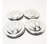 Volkswagen UP Wheel Center Hub Caps 4pcs Silver White 1S0601149DCIX NEW GENUINE