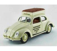 MODELLINO AUTO STATICO VOLKSWAGEN BEETLE AMBULANZA POMPIERI WOLFSBURG 1950 1/43