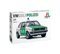 Italeri- Polizia 3666 VW Golf Polizei Scala 1:24, Model Kit, Modello in Plastica da Montare, Modellismo, Colore Modellato, IT3666