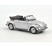 Volkswagen VW Maggiolino 1303 Cabrio Modellino Auto Norev IN 1:18 Argento Nuovo
