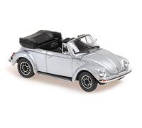 Volkswagen VW Maggiolino 1303 Cabrio Modellino Maxichamps 1:43 Argento 940055130