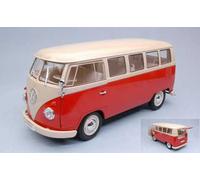 Volkswagen VW T1 Bus Red W/ Cream Roof 1:18 Model 18054R WELLY