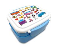 Puckator Volkswagen VW T1 Camper Bus Retro Clip Lock Stacked Bento Lunch Box with Cutlery