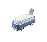 Volkswagen VW T2 Bus Bulli Bully Piggy Bank - Originale Blu Nuova