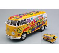 Volkswagen VW Type 2 (t1) 1965 Delivery Van Flower Power 2 Yellow 1:24 Model