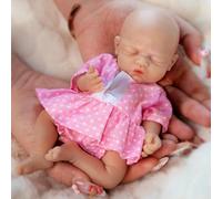 Vollence 18 cm Bambolina in Silicone Micro per Giochi Creativi di Bambini dai 3 Anni in Su - Ragazza