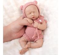 Vollence Mini bambola in silicone da 20,3 cm, realistica, con accessori, idea regalo per bambini dai 3 anni in su