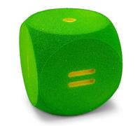 Volley® cubo in Schiuma - 16 cm - 100 g - Simboli matematici - Cubo didattico - Cubo Morbido Verde per Bambini