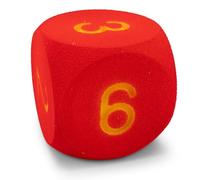 Volley® cubo in Schiuma - 16 cm di Diametro - 100 g - Simboli numerici da 1 a 6 - Cubo Morbido Rosso per Bambini