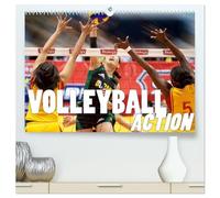 Volleyball Action (hochwertiger Premium Wandkalender 2026 DIN A2 quer), Kunstdruck in Hochglanz: Ob am Strand oder in der Halle Volleyball, das ist Action- das ist Action pur!
