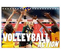 Volleyball Action (Tischkalender 2026 DIN A5 quer), CALVENDO Monatskalender: Ob am Strand oder in der Halle Volleyball, das ist Action- das ist Action pur!