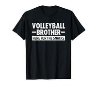 Volleyball Brother Bro Here for The Snacks Funny Maglietta