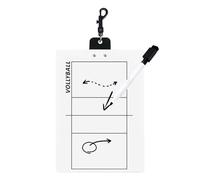 Volleyball Clipboard, Badminton Coaching Strategy Board, Durable PVC Double Sided Dry Erase Surfaces with Court Diagrams, Portable Game Planning Tactics Tool, Sports Demonstration Whiteboard