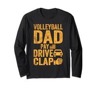 Volleyball Dad Pay Drive Clap Family Player Father's Day Maglia a Manica