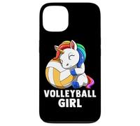 Volleyball Girl Rainbow Girl Volleyball Unicorn Custodia per iPhone 13