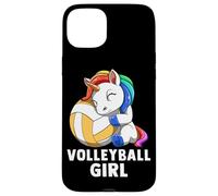 Volleyball Girl Rainbow Girl Volleyball Unicorn Custodia per iPhone 15 Plus