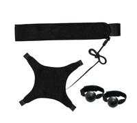 Volleyball Hitting Trainer - 8 Inch Elastic Spiking Practice Aid | Polyester Nylon Trainer - Adjustable arm swing accuracy training equipment for indoor outdoor skill development volleyball practice