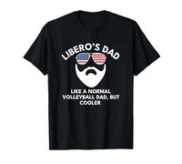 Volleyball Libero's Dad Flag Funny Bearded Definition Maglietta