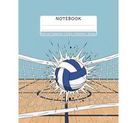 Volleyball Lined Notebook - 7,5x9,25 in - 100 pages: Cool Net Graphic Composition Book for Kids and Teens, College Ruled Lined Journal, School and Personal Use