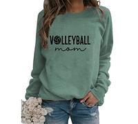 Volleyball Mom Sweatshirt Graphic Long Sleeve Sport Mom Gift Volleyball Lover Shirt Crewneck Pullover for Women