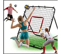 Volleyball Rebounder Net with 6 Adjustable Angles - Steel Frame Volleyball Net for Backyard Soccer Baseball Softball Lacrosse - Soccer Rebounder Set for Hitting Serving Passing Spike Practice