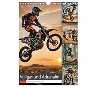 Vollgas und Adrenalin - Motocross-Action pur! (Wandkalender 2026 DIN A4 hoch), CALVENDO Monatskalender: Motocross-Action in spektakulären, KI-generierten Bildern.