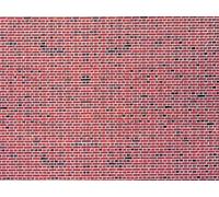 VOLLMER 47361 Scala N Cartoncino: Muro di mattoni rossi - misure 250x125 mm