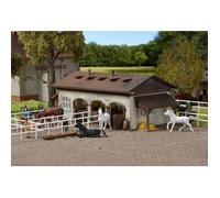 Vollmer H0 43790 - Stalla Con Recinto E Cavalli Kit Nuovo