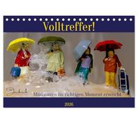 Volltreffer! (Tischkalender 2026 DIN A5 quer), CALVENDO Monatskalender: Miniaturen erobern die Welt - durch die Größenunterschiede ergeben sich interessante neue Sichtweisen.