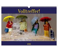 Volltreffer! (Wandkalender 2026 DIN A3 quer), CALVENDO Monatskalender: Miniaturen erobern die Welt - durch die Größenunterschiede ergeben sich interessante neue Sichtweisen.