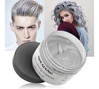 VOLLUCK Cera Colorata per Capelli, Tinta Naturale Capelli per Uomini Donne, Prodotti per Capelli Colorati per Compleanni Cosplay Halloween 120g (Grigio)