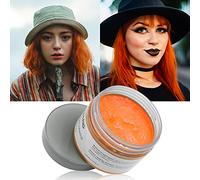 VOLLUCK Cera Colorata per Capelli, Tinta Naturale Capelli per Uomini Donne, Prodotti per Capelli Colorati per Compleanni Cosplay Halloween 120g (Arancia)