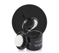 VOLLUCK Polvere per la linea dei capelli per le donne, ritocco di radice polvere copertura dei capelli grigi, 0,35 once di riempimento della matita di barba per gli uomini nero, polvere di ombra di