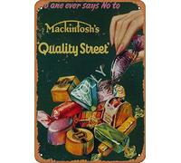 Volly Quality Street Retrò prevenire l'abbagliamento classico chic divertimento arte moda metallo decorazione della parete Targa in metallo adatto per cucina soggiorno bar caffetteria decorazione