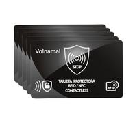 Volnamal NFC RFID Blocco Carte Blocker per carte di credito contactless Safe Card Wallet Protector Scan Proof Card Anti Theft Ultra Sottile Minimalista Sicuro Banca Porta Carta di Credito, Nero