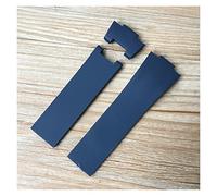 VOLNEO Forest Oxygen Cinturino da Polso in Gomma siliconica Impermeabile Nero Marrone Blu da 25 x 12 mm for Cinturino Ulysse for Nardin (Band Color : Blue 25mm)