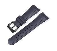 VOLNEO Forest Oxygen Cinturino in Silicone Blu Nero da 24 mm for Cinturino Graham for Cinturino in Gomma con Cinturino curvato da Corsa con Fibbia in Acciaio Inossidabile