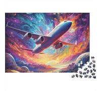 Volo Aereo Fantastico 1000 Pezzi Aereo Nebulosa Cartone Riciclato Gioco Educativo Decompressione Decorazione 70x50cm